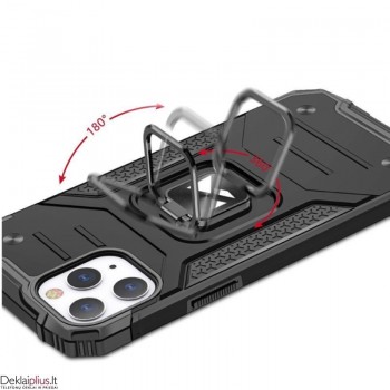 Wozinsky smūgiams atsparus dėklas su žiedu - juodas (telefonui Apple Iphone 14 Pro)   